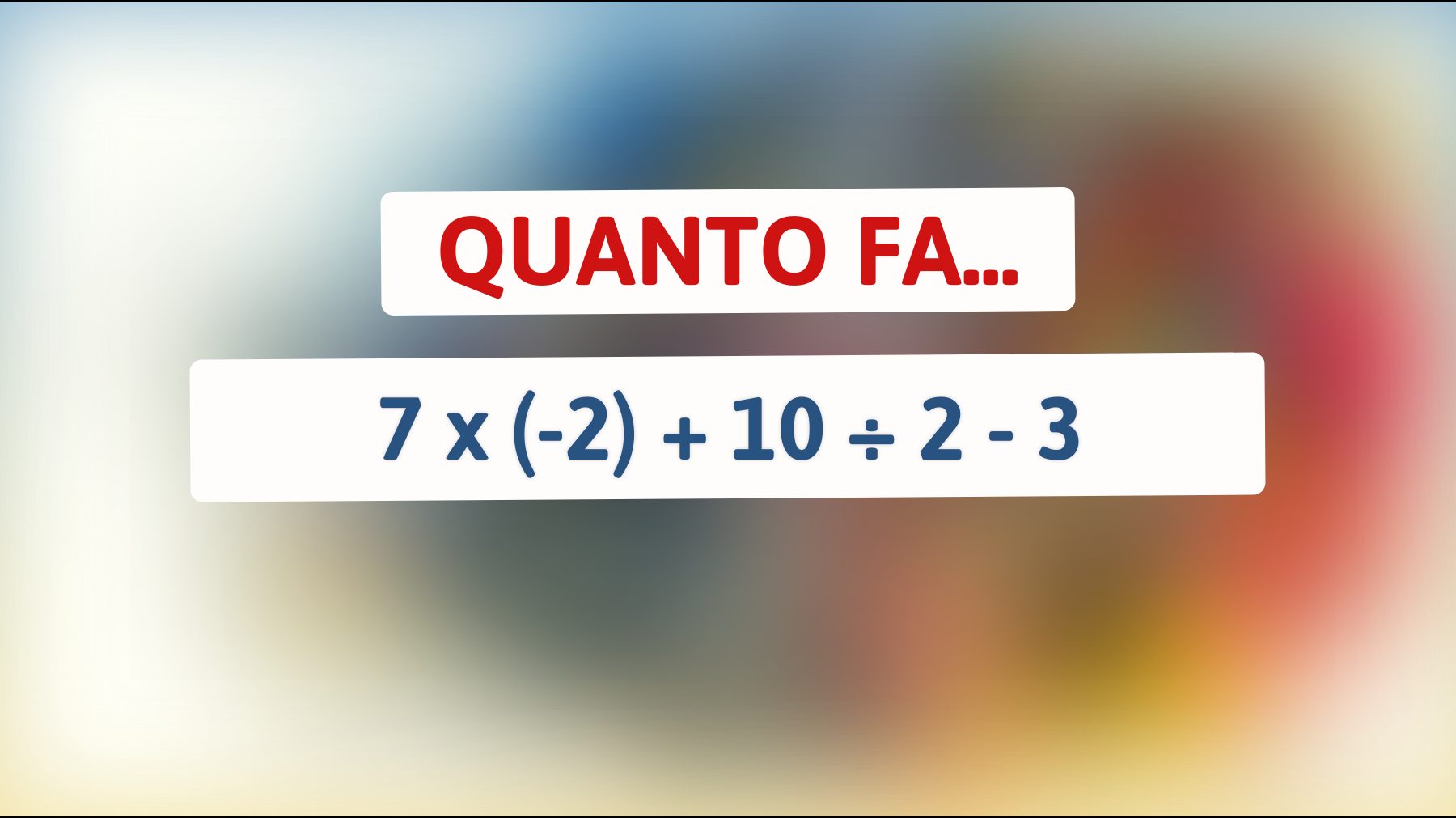 \"Risolvi questo enigma matematico che solo le menti più brillanti possono risolvere: riesci a battere la sfida?\""