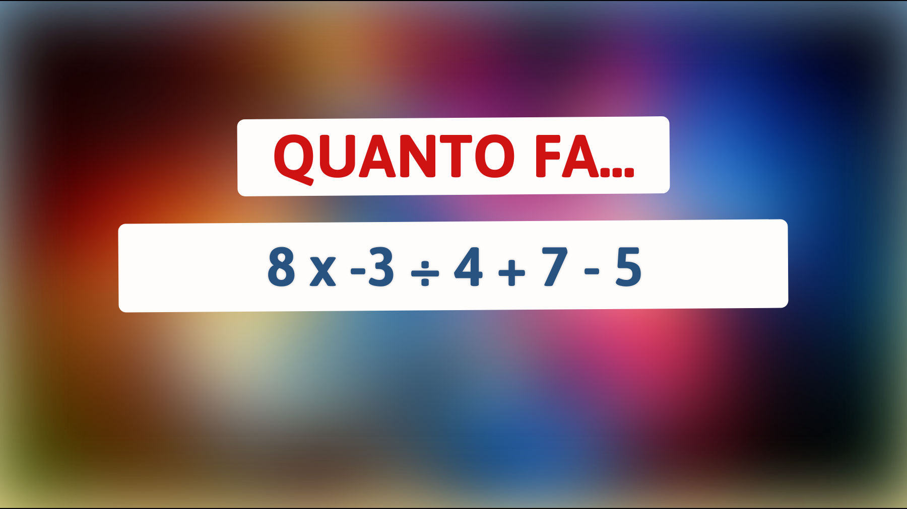 \"La Sfida Matematica che Solo i Veri Geni Riescono a Risolvere velocemente! Prova se sei uno di loro!\""