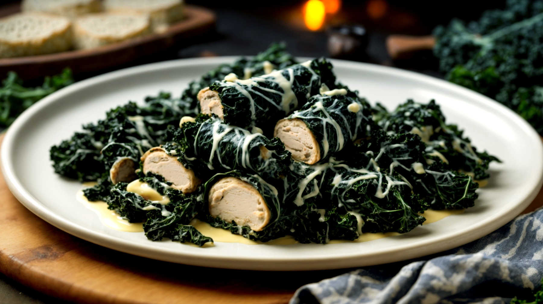 Involtini di pollo gorgonzola cavolo nero"