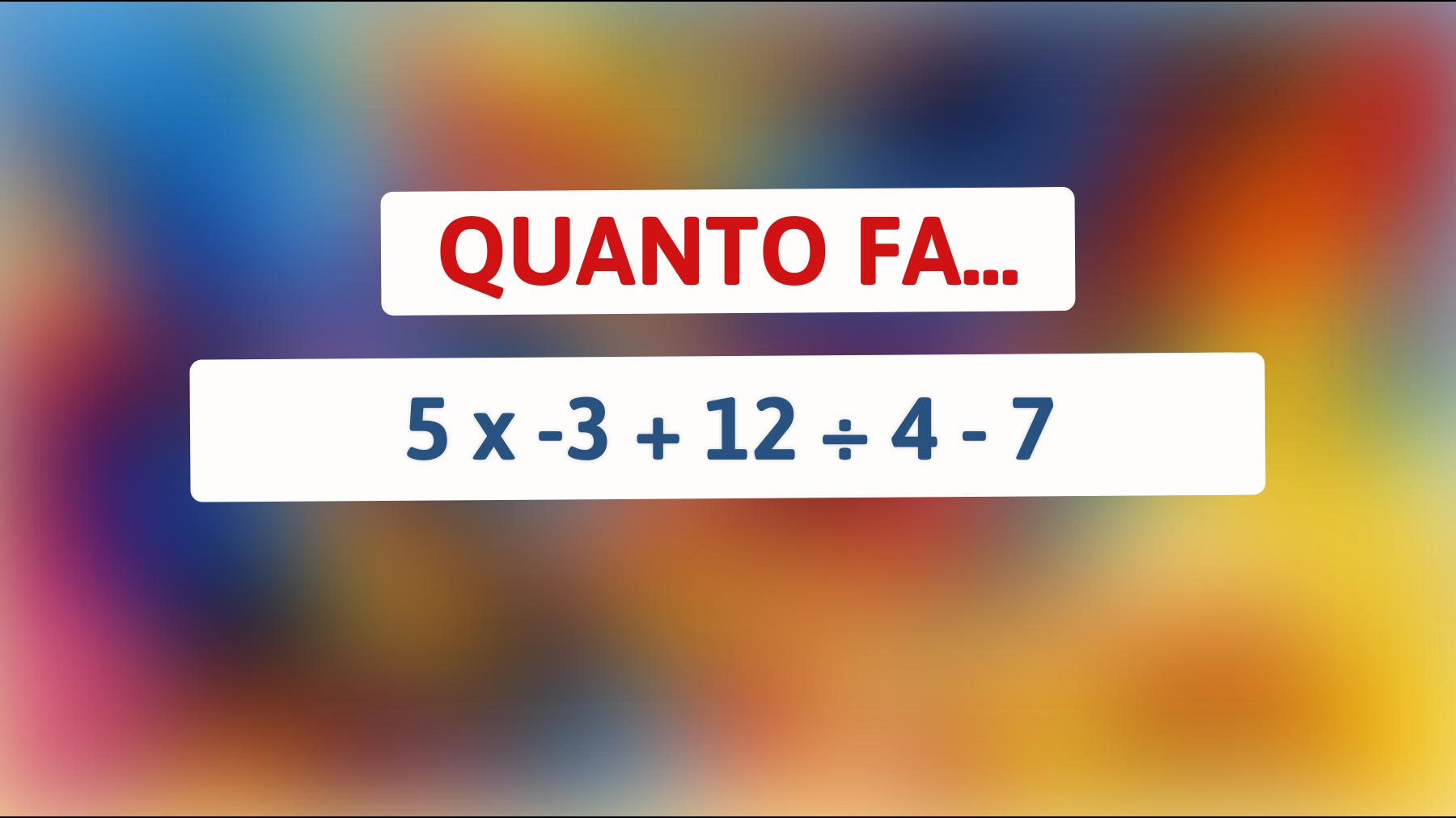 Riesci a risolvere questo enigma matematico che solo il 2% delle persone intelligenti riesce a svelare?"